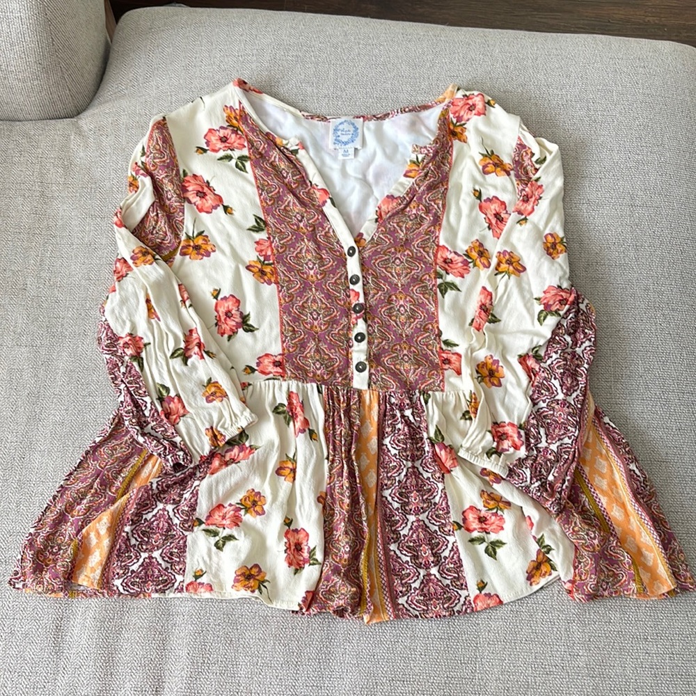 Francesca’s Spring Bohemian Blouse